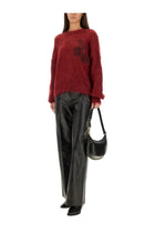 ISABEL MARANT Women's Leather Ciarra Pants Black, view 2