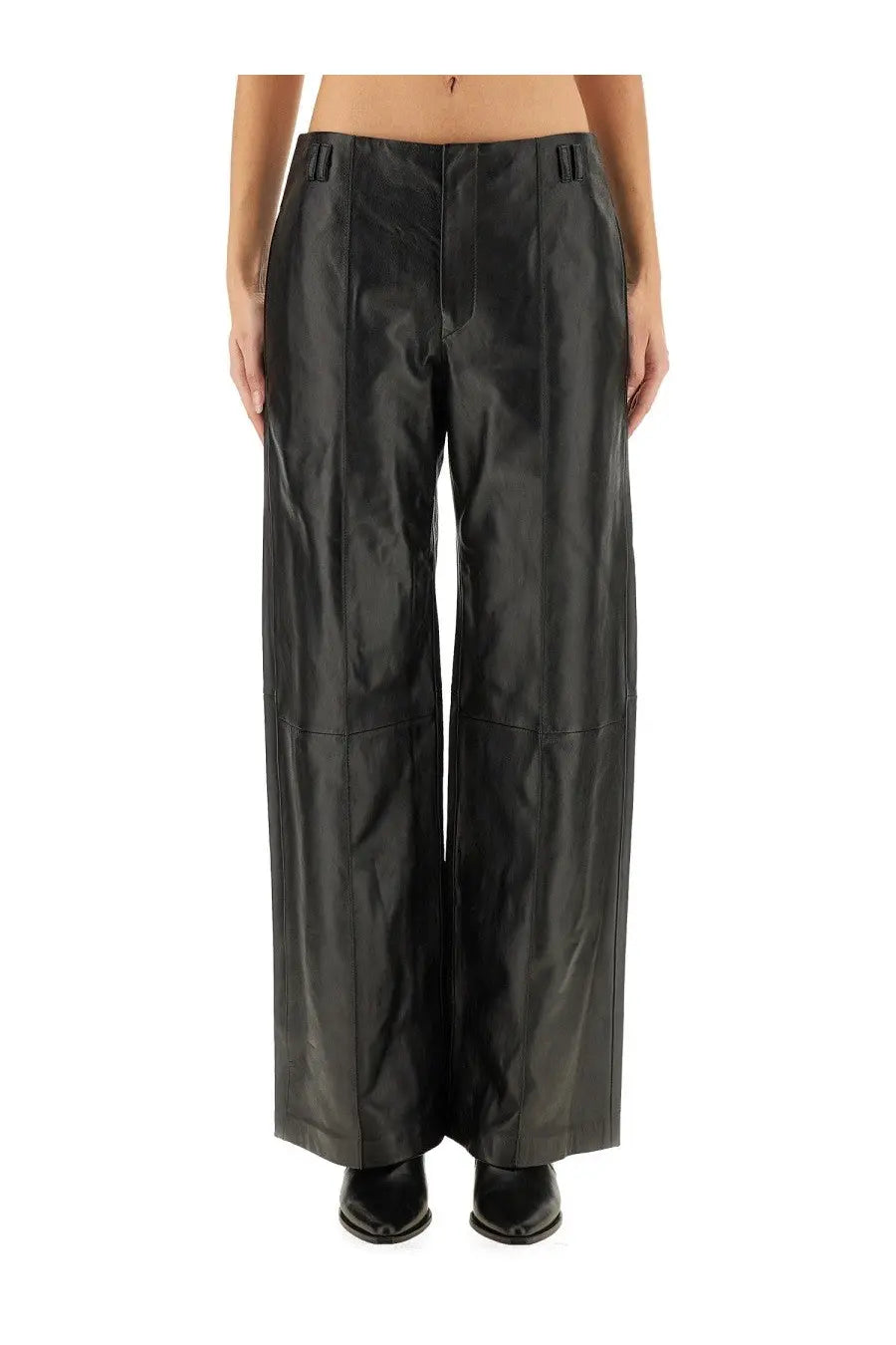ISABEL MARANT Women's Leather Ciarra Pants Black