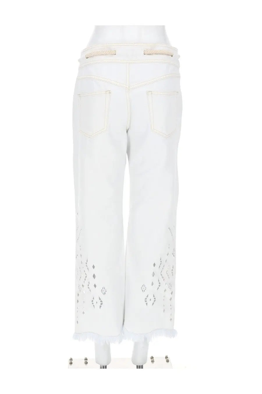 ISABEL MARANT Women's Alison Trousers White, view 2