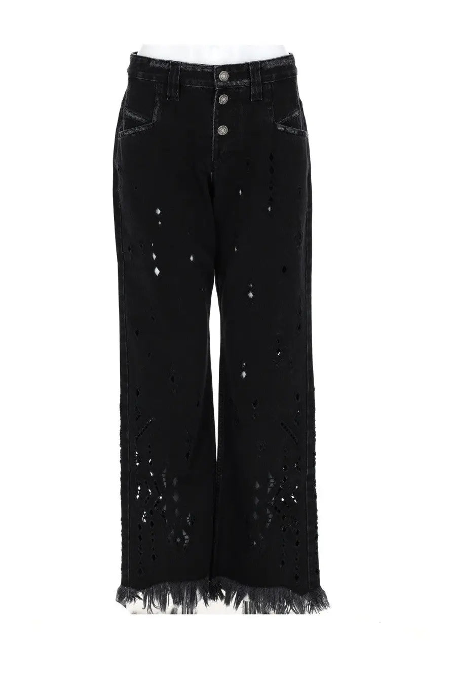 ISABEL MARANT Women's Wide Amia Trousers Black