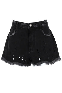 Isabel Marant Women's Shorts Aecia Con Ricami Black