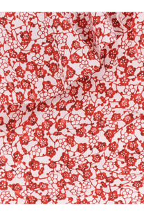 Isabel Marant women’s Sicilya one piece swimsuit in red with delicate floral print fabric and soft flowing texture