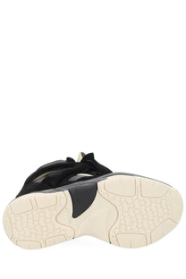 Isabel Marant women’s black suede high-top sneaker balskee with cream rubber sole and black midsole accents