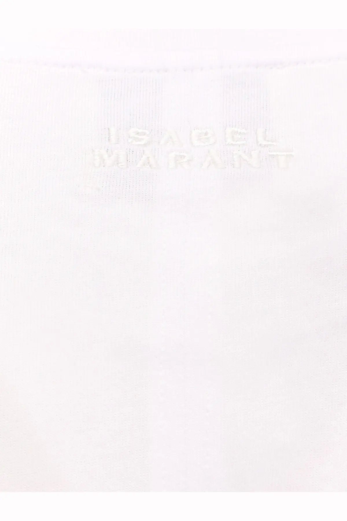 White isabel marant logo embroidered on the organic cotton white shirt for women zelitos model