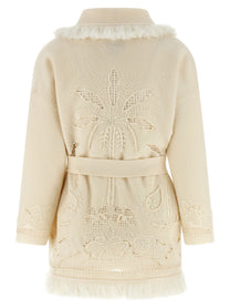 Alanui Islands Diary Cardigan White