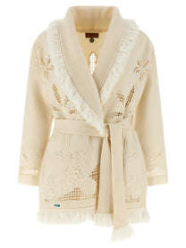 Alanui Islands Diary Cardigan White