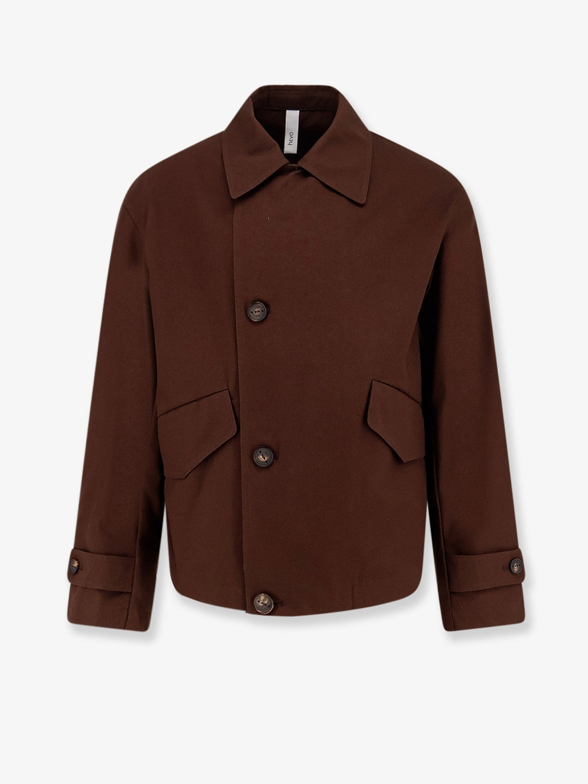 Hevò Men's Isola Di San Pietro Cotton Jacket Brown