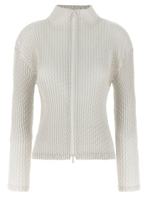ISSEY MIYAKE - ISSEY MIYAKE - ’Sleek Pleats’ cardigan - Women’s Knitwear