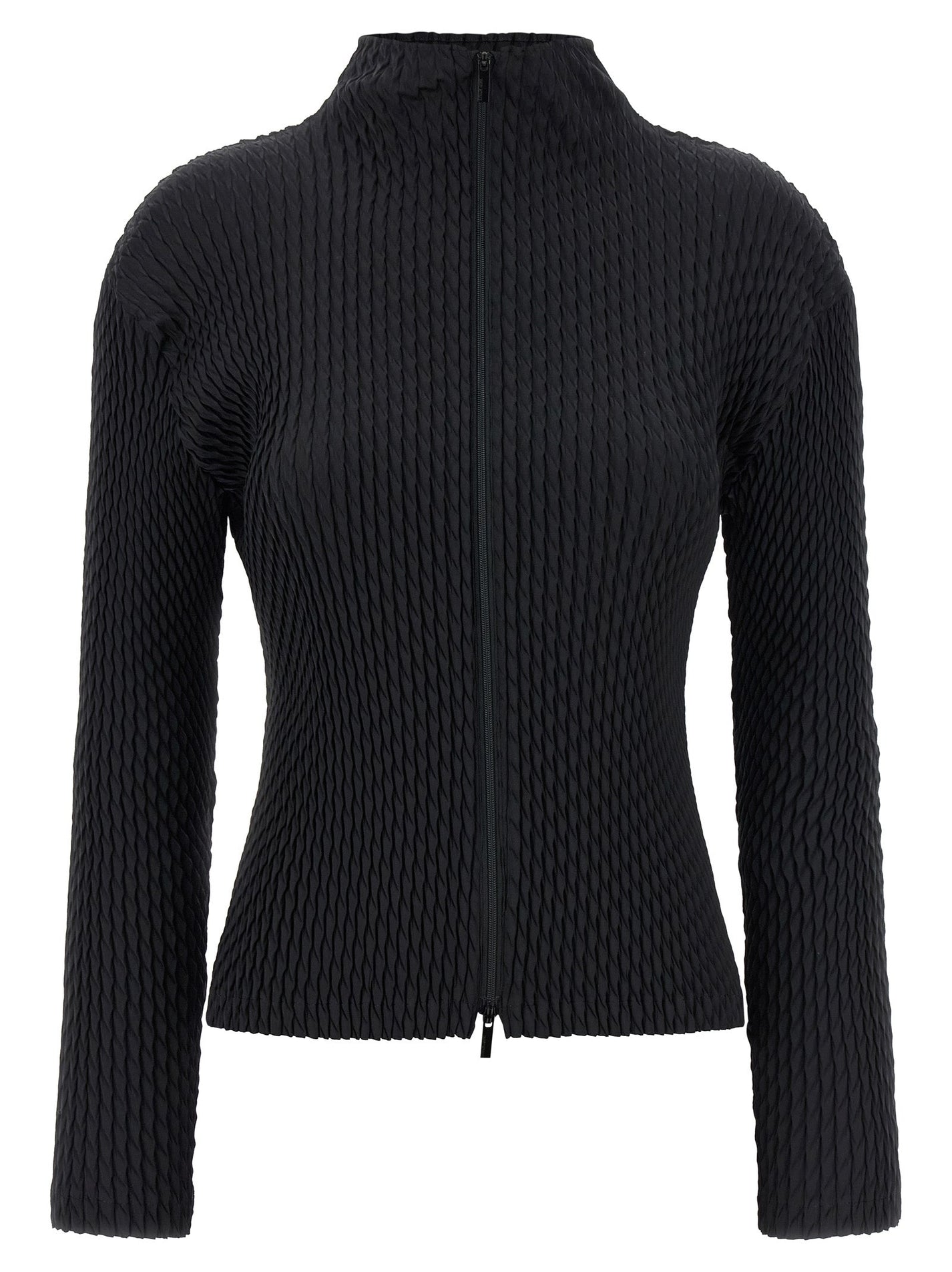 ISSEY MIYAKE - ISSEY MIYAKE - ’Sleek Pleats’ cardigan - Women’s Knitwear