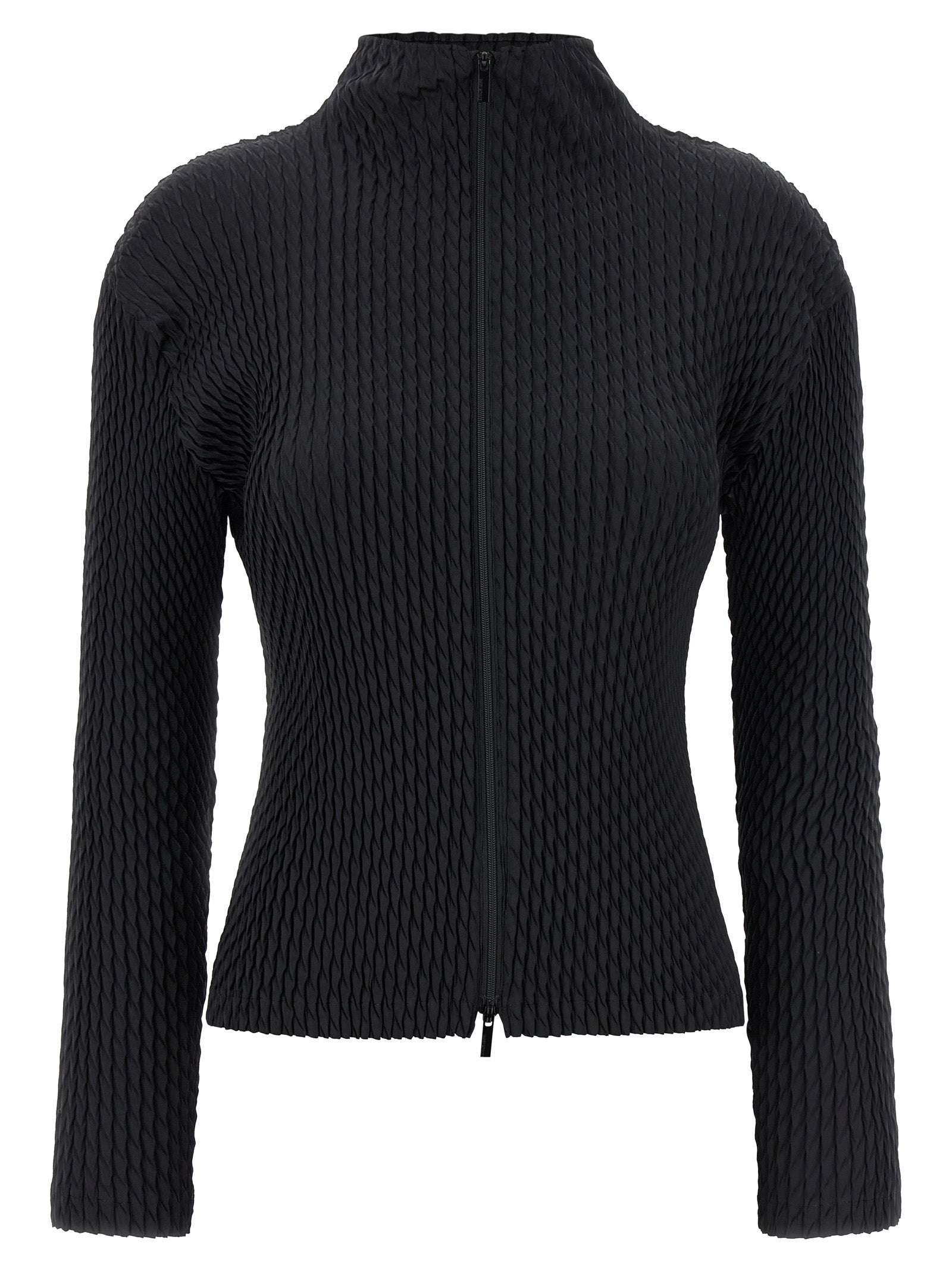 ISSEY MIYAKE - ISSEY MIYAKE - ’Sleek Pleats’ cardigan - Women’s Knitwear