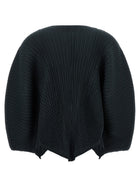 ISSEY MIYAKE Leaf Pleats Cardigan Black, view 2