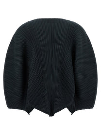 ISSEY MIYAKE Leaf Pleats Cardigan Black, view 2