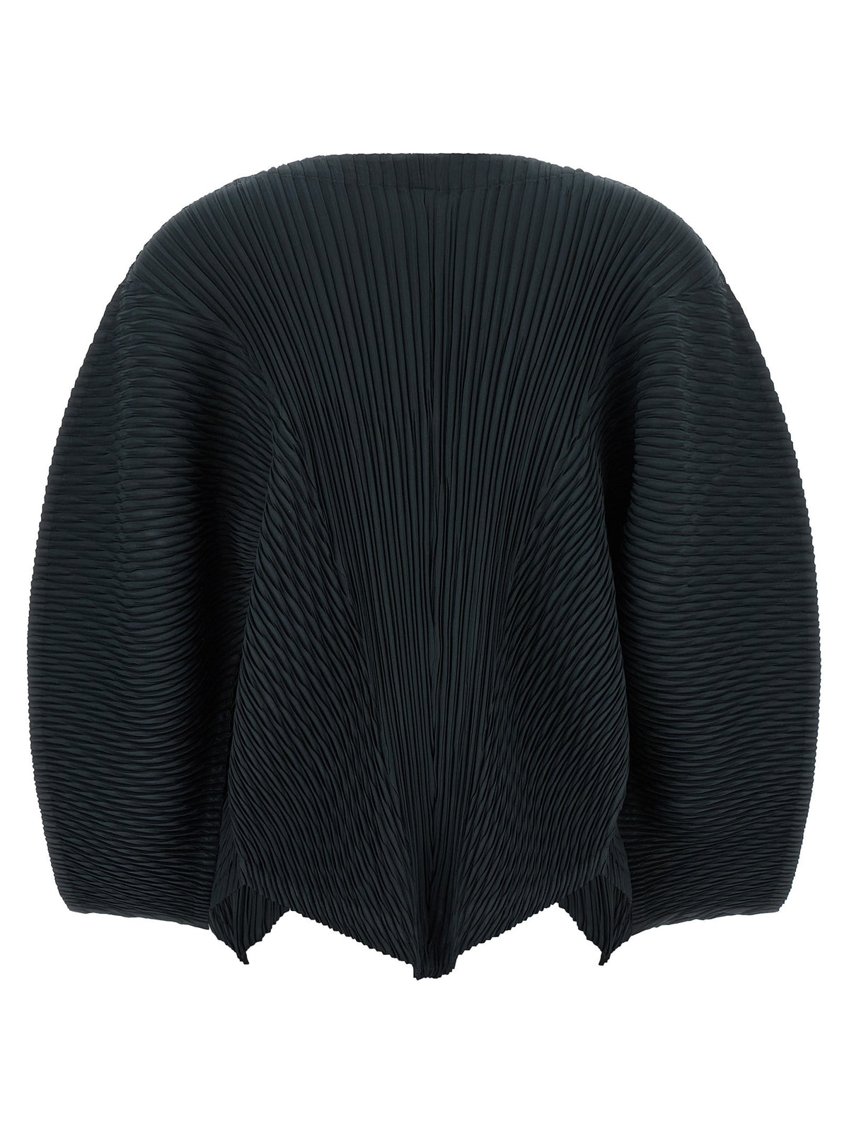 ISSEY MIYAKE Leaf Pleats Cardigan Black, view 2