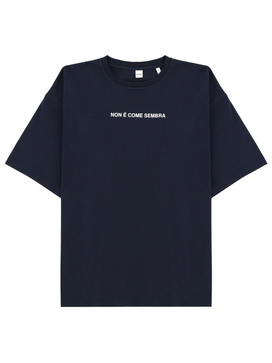 ASPESI Men's Its Not What IT Seems Shirt Blue