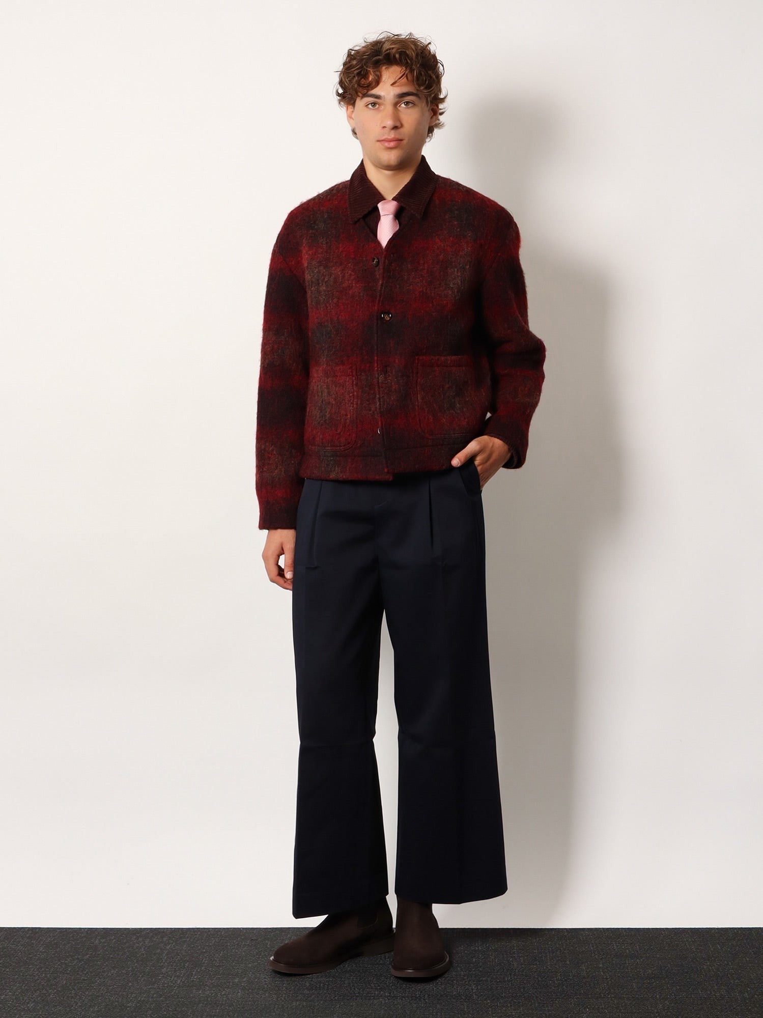 Tonywack Men's Italian Fabric Blazer Red
