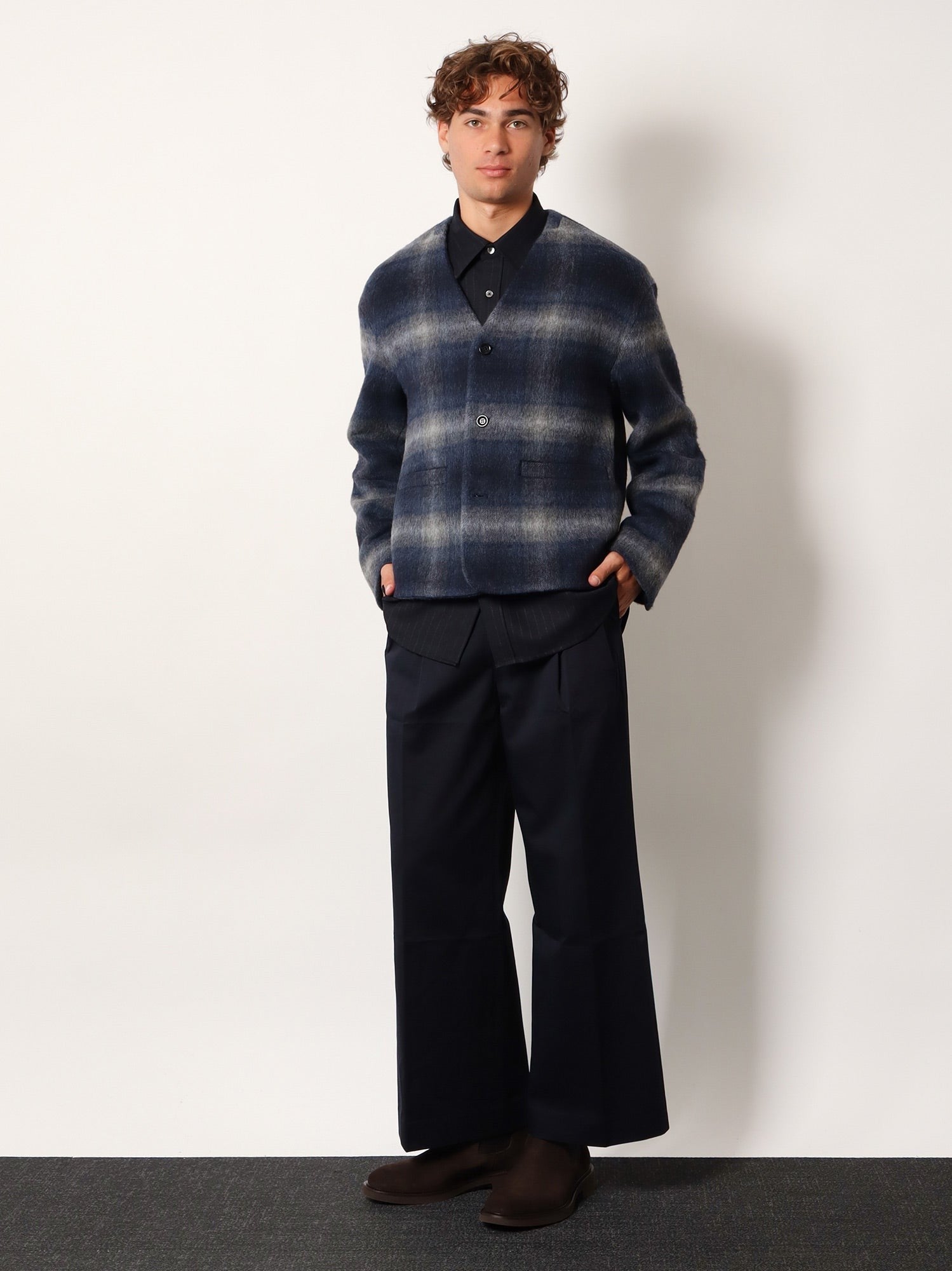 Tonywack Men's Italian Fabric Blazer Blue
