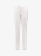 Brunello Cucinelli Men's Italian Fit Stretch Cotton Trousers White