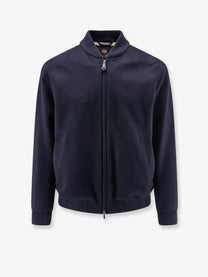 Loro Piana Men's Ivy Cashmere Bomber Blue