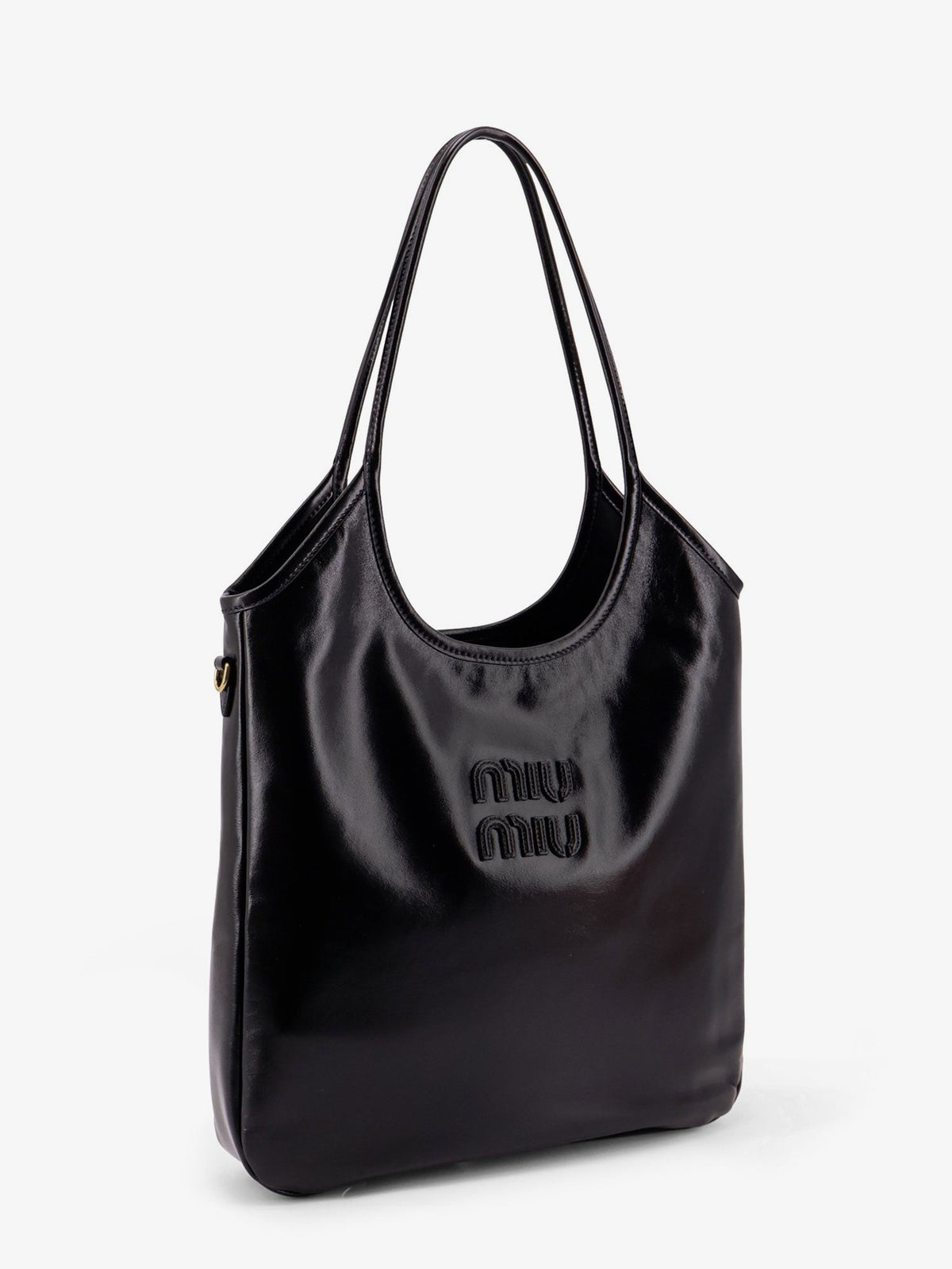 Miu Miu Women's Ivy Leather Shoulder Bag Black