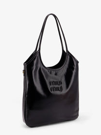 Miu Miu Women's Ivy Leather Shoulder Bag Black
