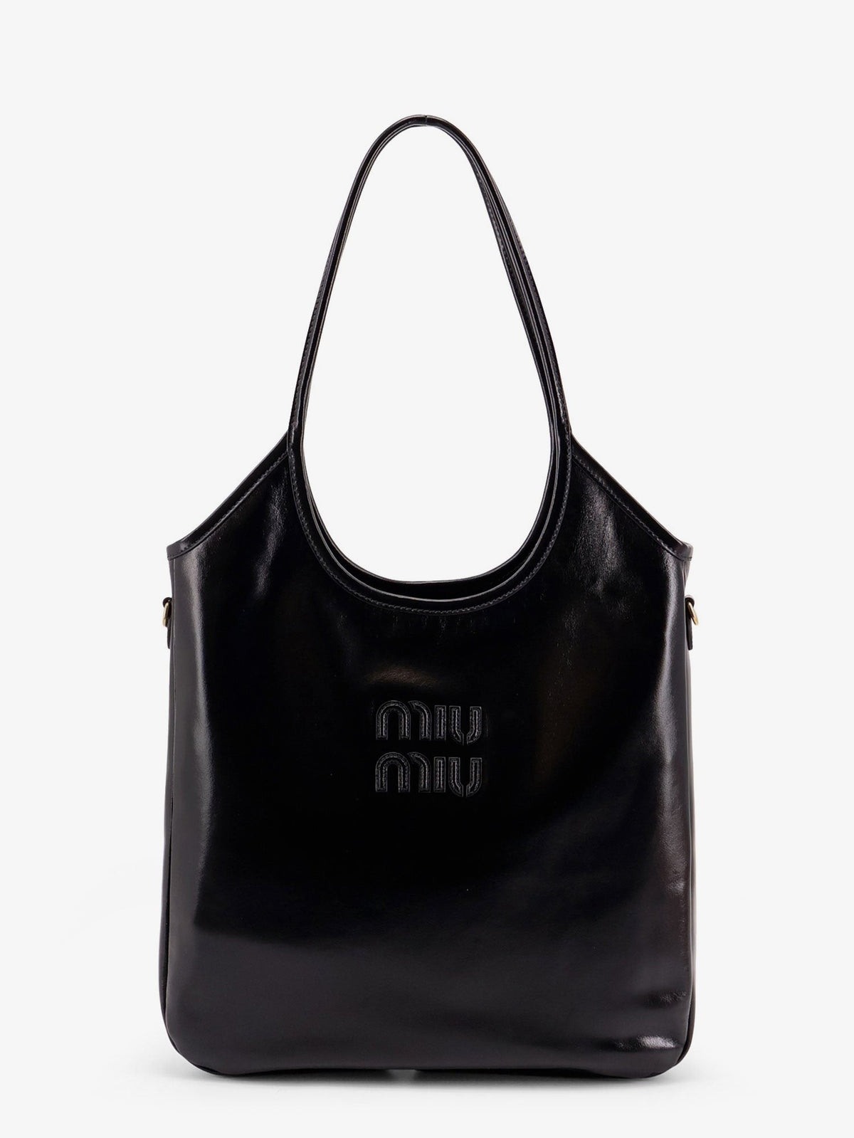 Miu Miu Women's Ivy Leather Shoulder Bag Black