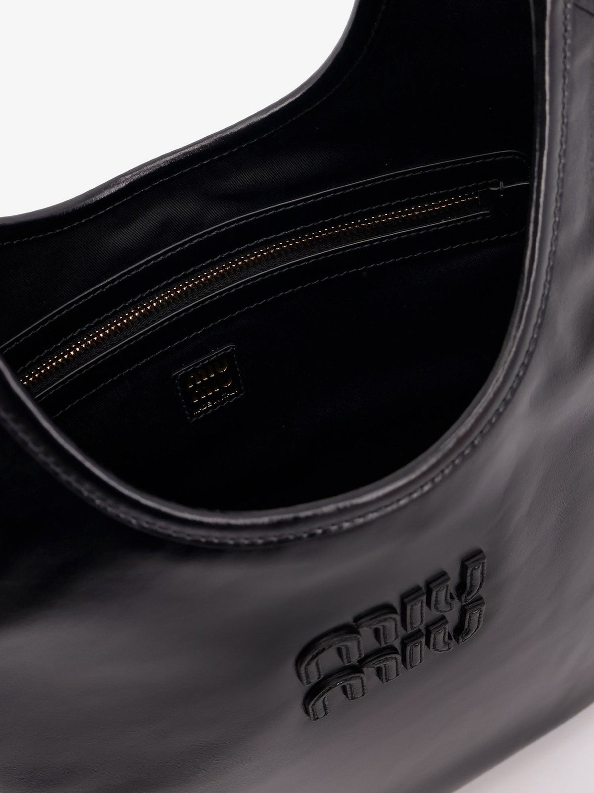 Miu Miu Women's Ivy Leather Shoulder Bag Black