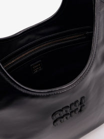 Miu Miu Women's Ivy Leather Shoulder Bag Black