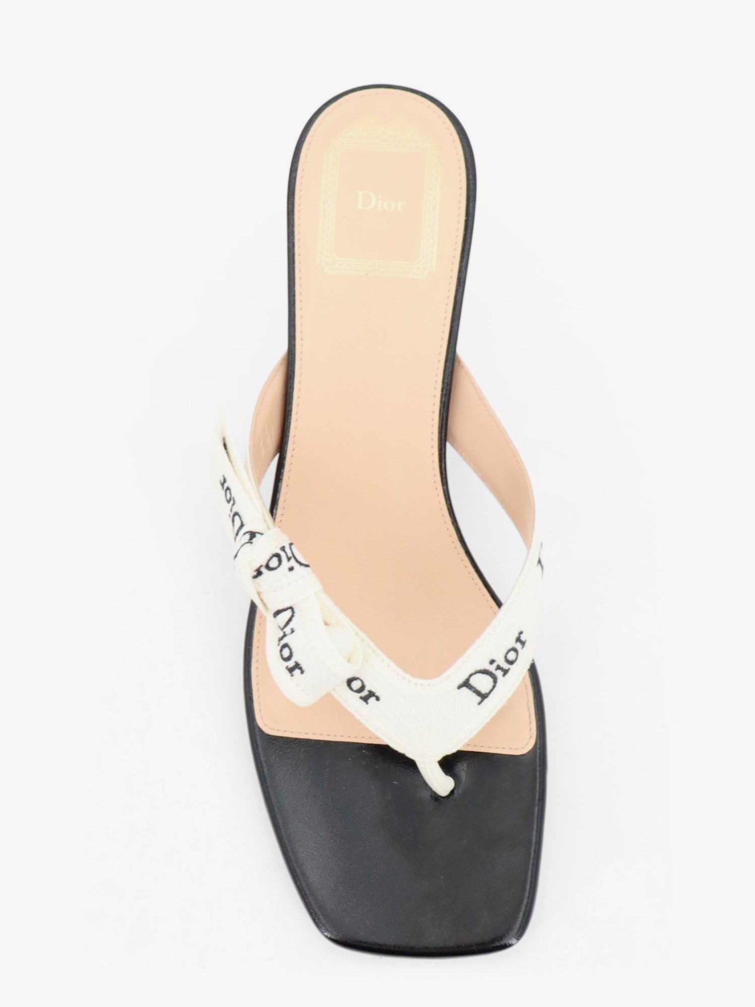 Dior Women's Jadior Cotton Flip Flops Black