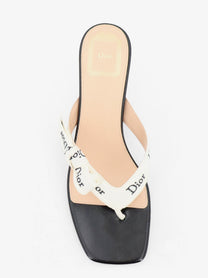 Dior Women's Jadior Cotton Flip Flops Black