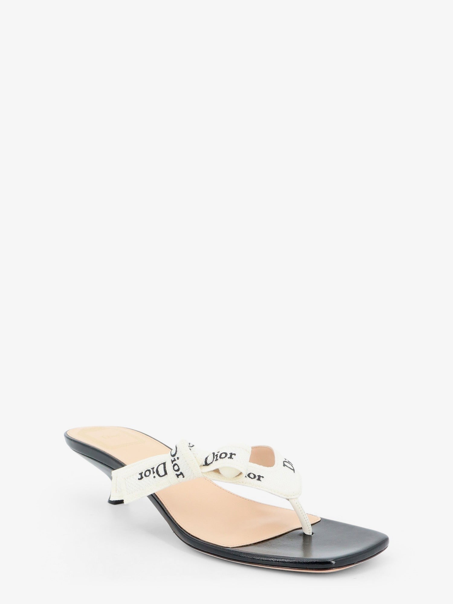 Dior Women's Jadior Cotton Flip Flops Black