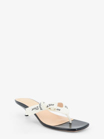 Dior Women's Jadior Cotton Flip Flops Black