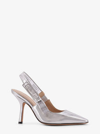 Dior Women's Jadior Laminated Leather Pumps Silver