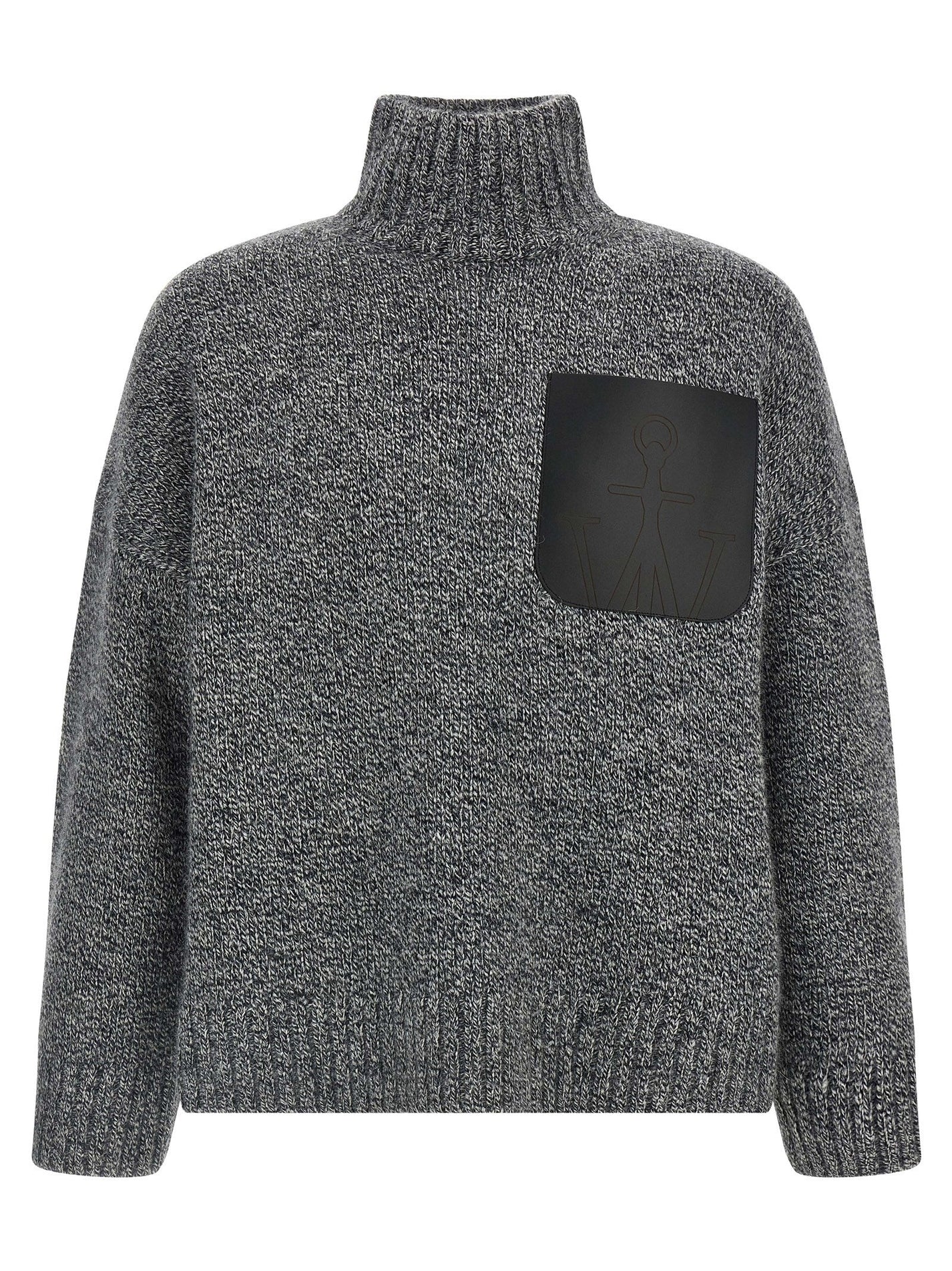 J.W.ANDERSON - J.W.ANDERSON - ’Leather Patch Pocket’ sweater - Men’s Knitwear