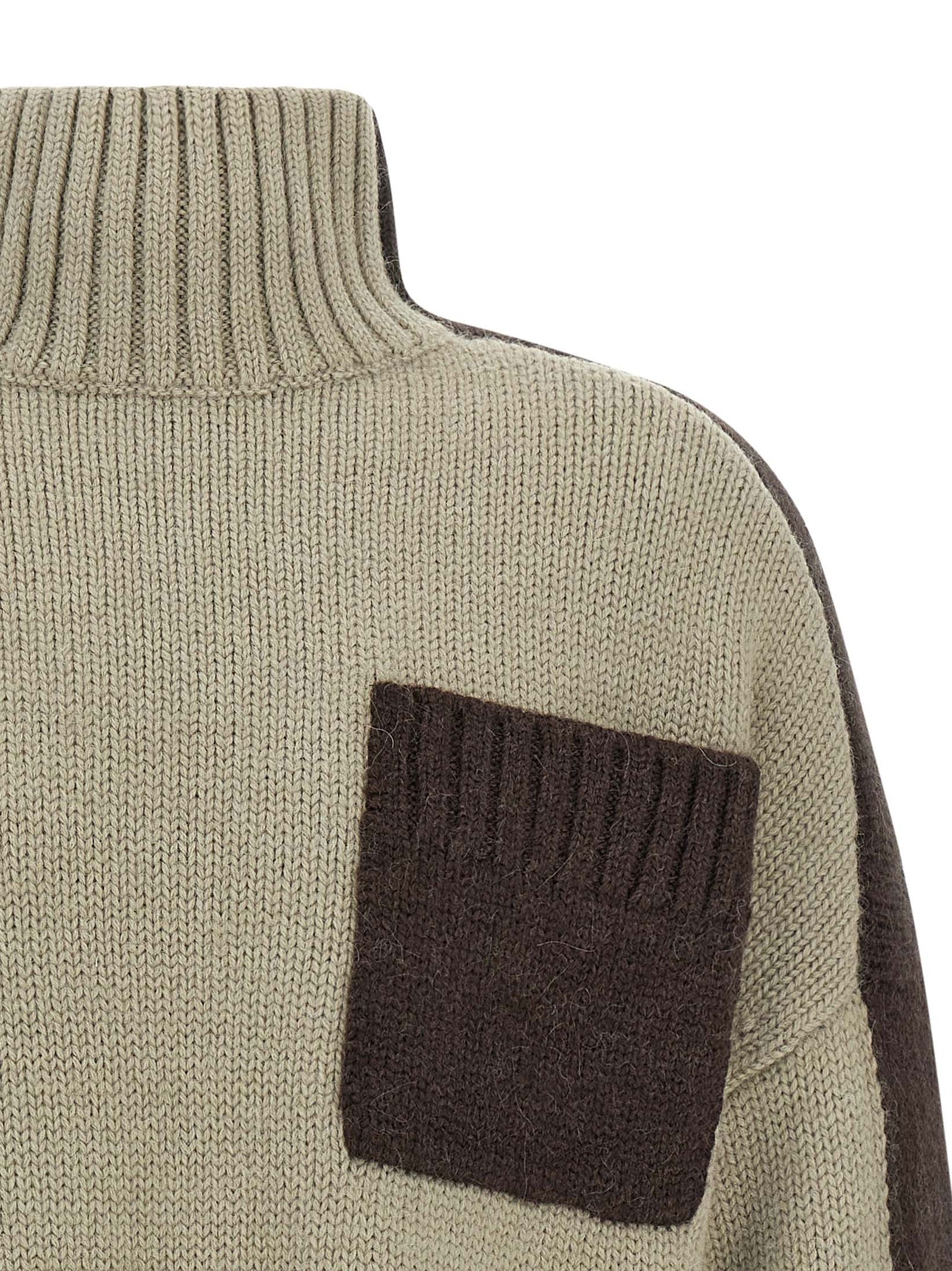 J.W.ANDERSON - J.W.ANDERSON - ’Two Tone Patch Pocket’ sweater - Women’s Knitwear