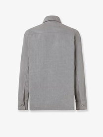 Fendi Men's Jacket Denim Stone Bleached Grey