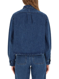 A.P.C Women's Jacket Shirt Samantha Blue