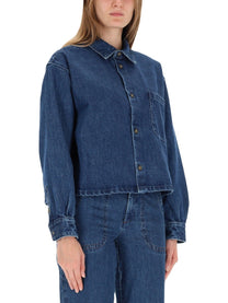 A.P.C Women's Jacket Shirt Samantha Blue