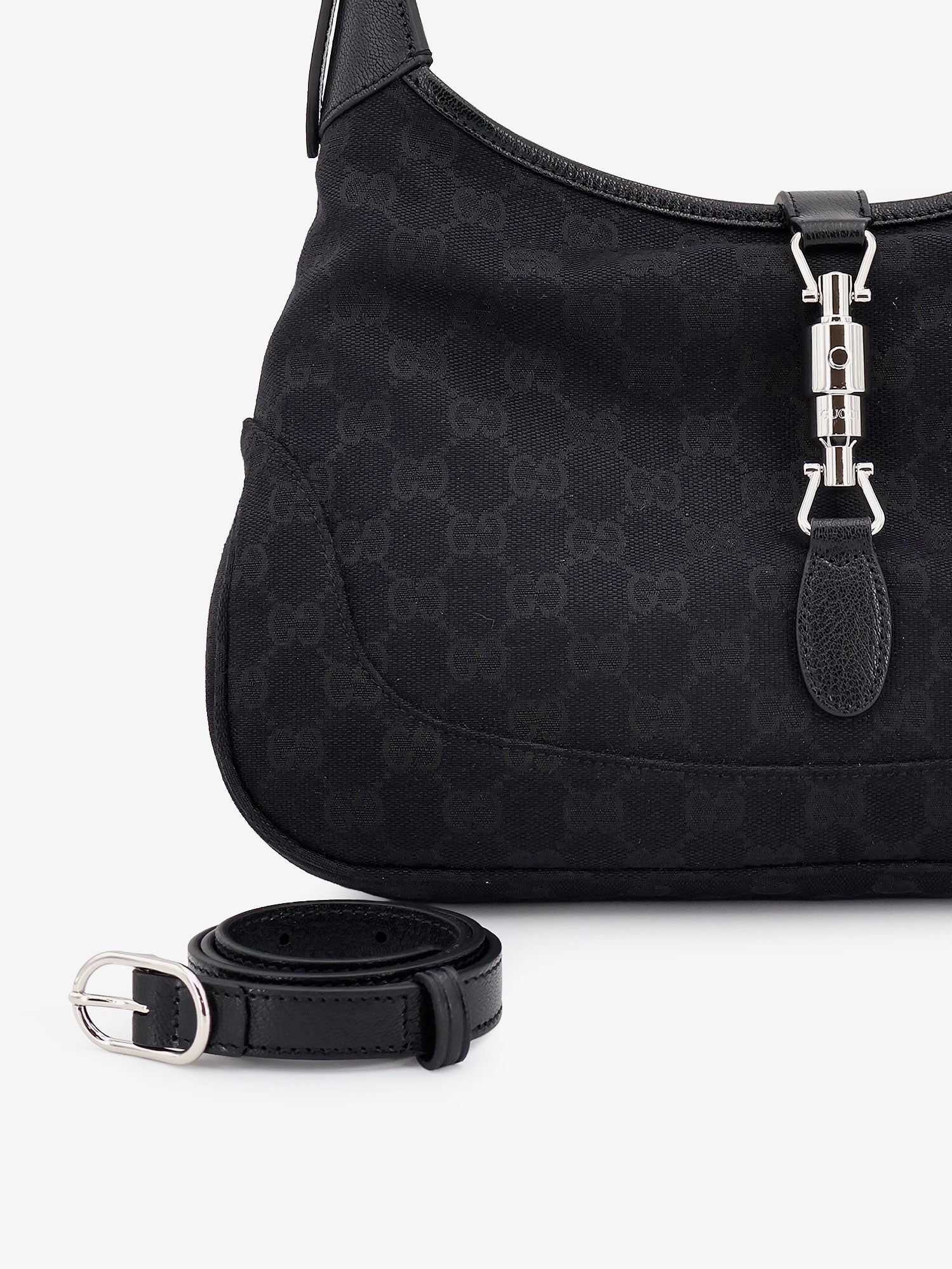 Gucci Women's Jackie GG Fabric Shoulder Bag Black