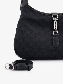 Gucci Women's Jackie GG Fabric Shoulder Bag Black