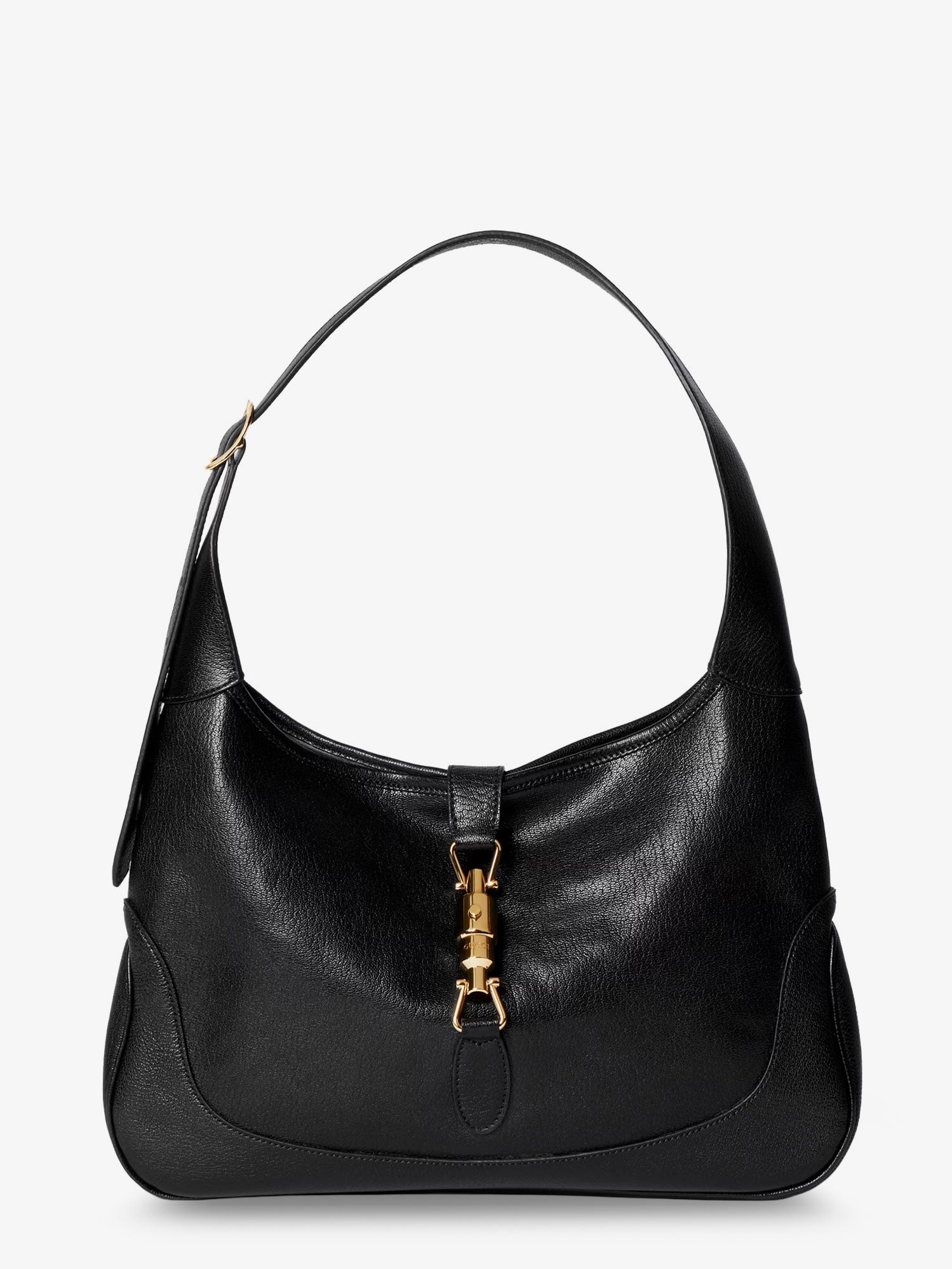 Gucci Women's Jackie Hammered Leather Shoulder Bag Black