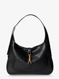 Gucci Women's Jackie Hammered Leather Shoulder Bag Black