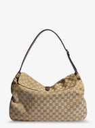 Gucci Men's Jackie Flap GG Canvas Shouder Bag Beige