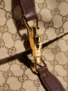 Gucci Men's Jackie Flap GG Canvas Shouder Bag Beige