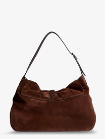 Gucci Men's Jackie Flap Suede Shoulder Bag Black