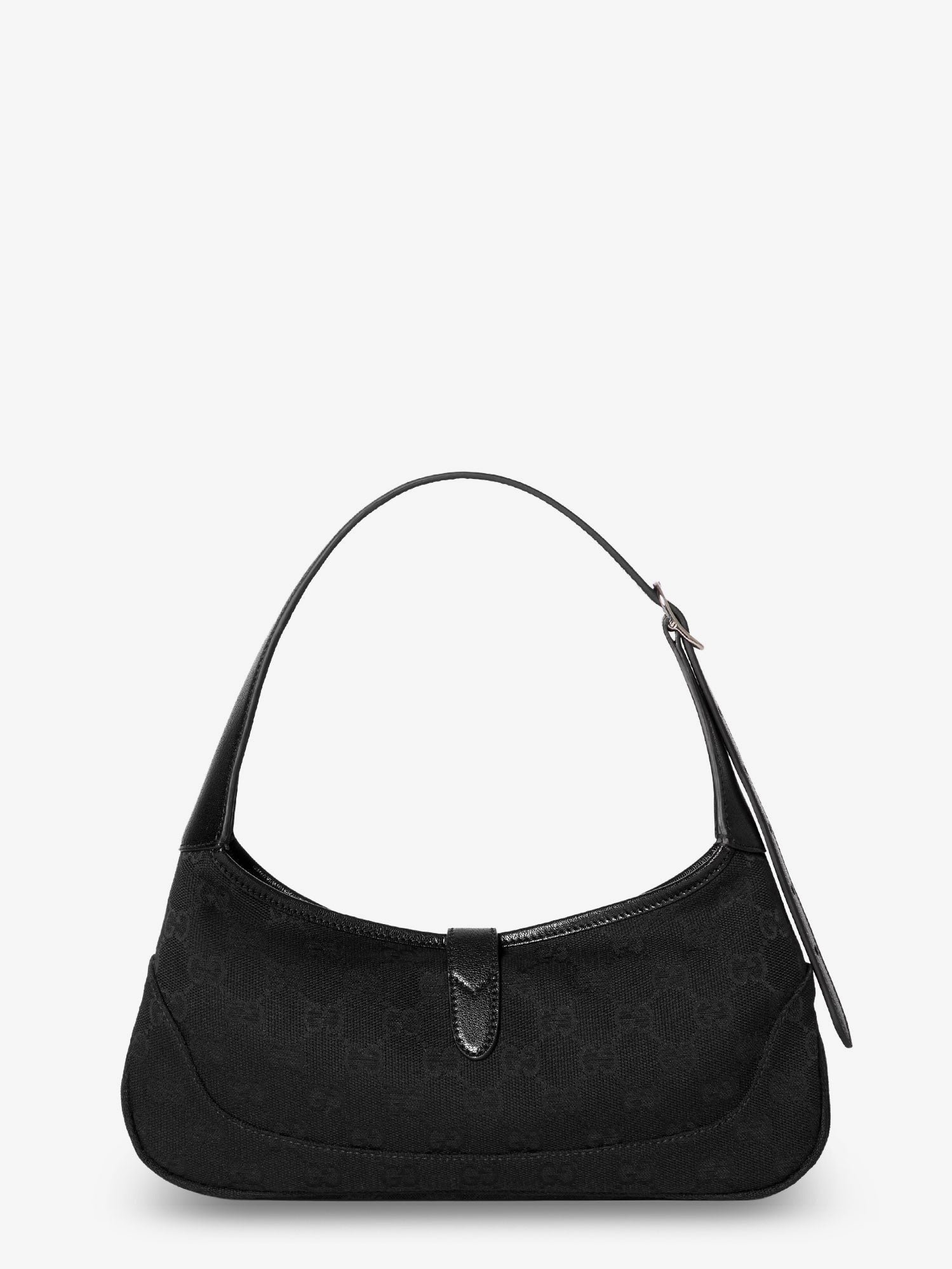 Gucci Women's Jackie Slim GG Canvas Shoulder Bag Black