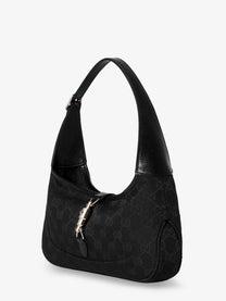 Gucci Women's Jackie Slim GG Canvas Shoulder Bag Black