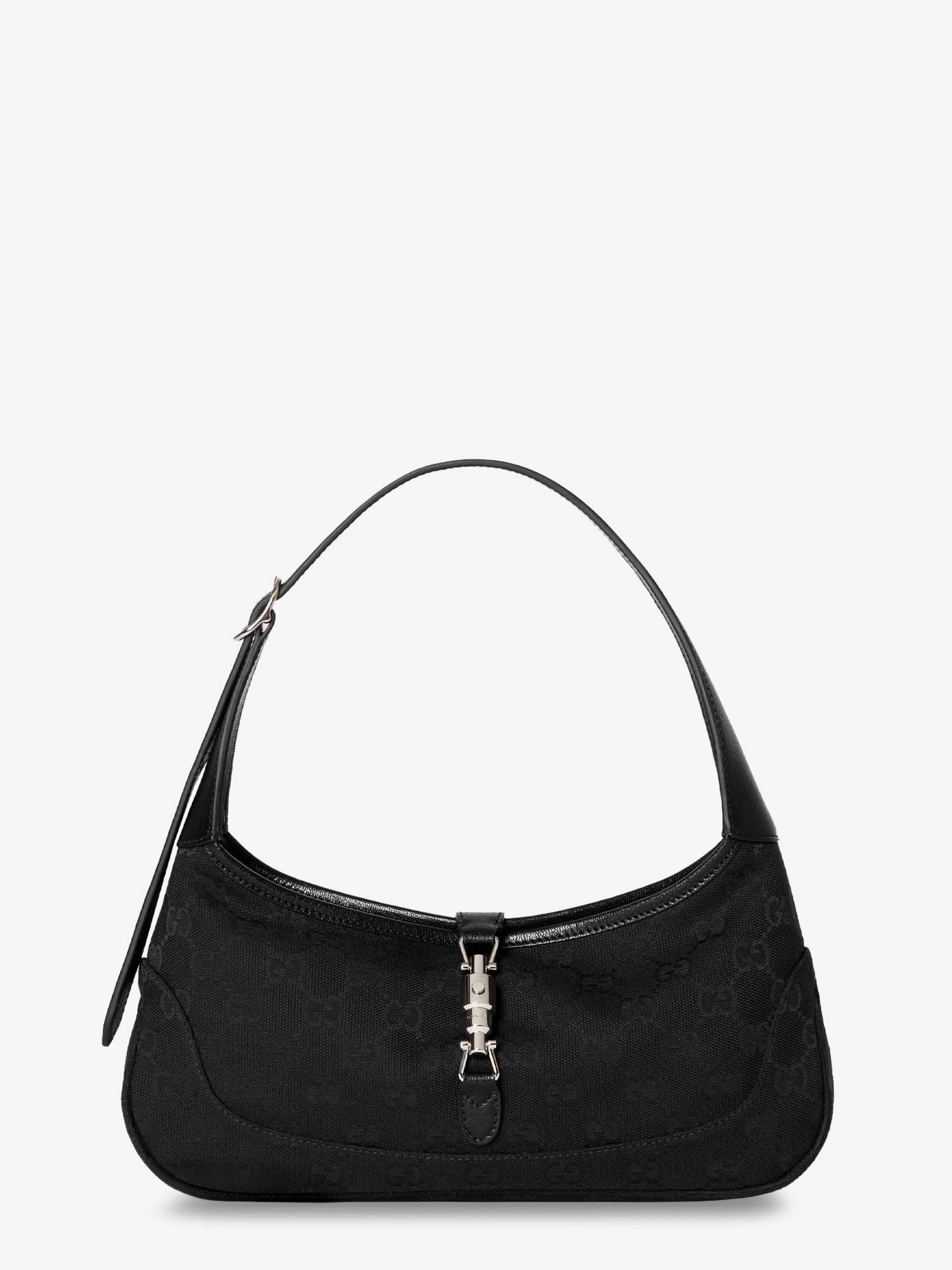 Gucci Women's Jackie Slim GG Canvas Shoulder Bag Black
