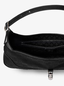 Gucci Women's Jackie Slim GG Canvas Shoulder Bag Black