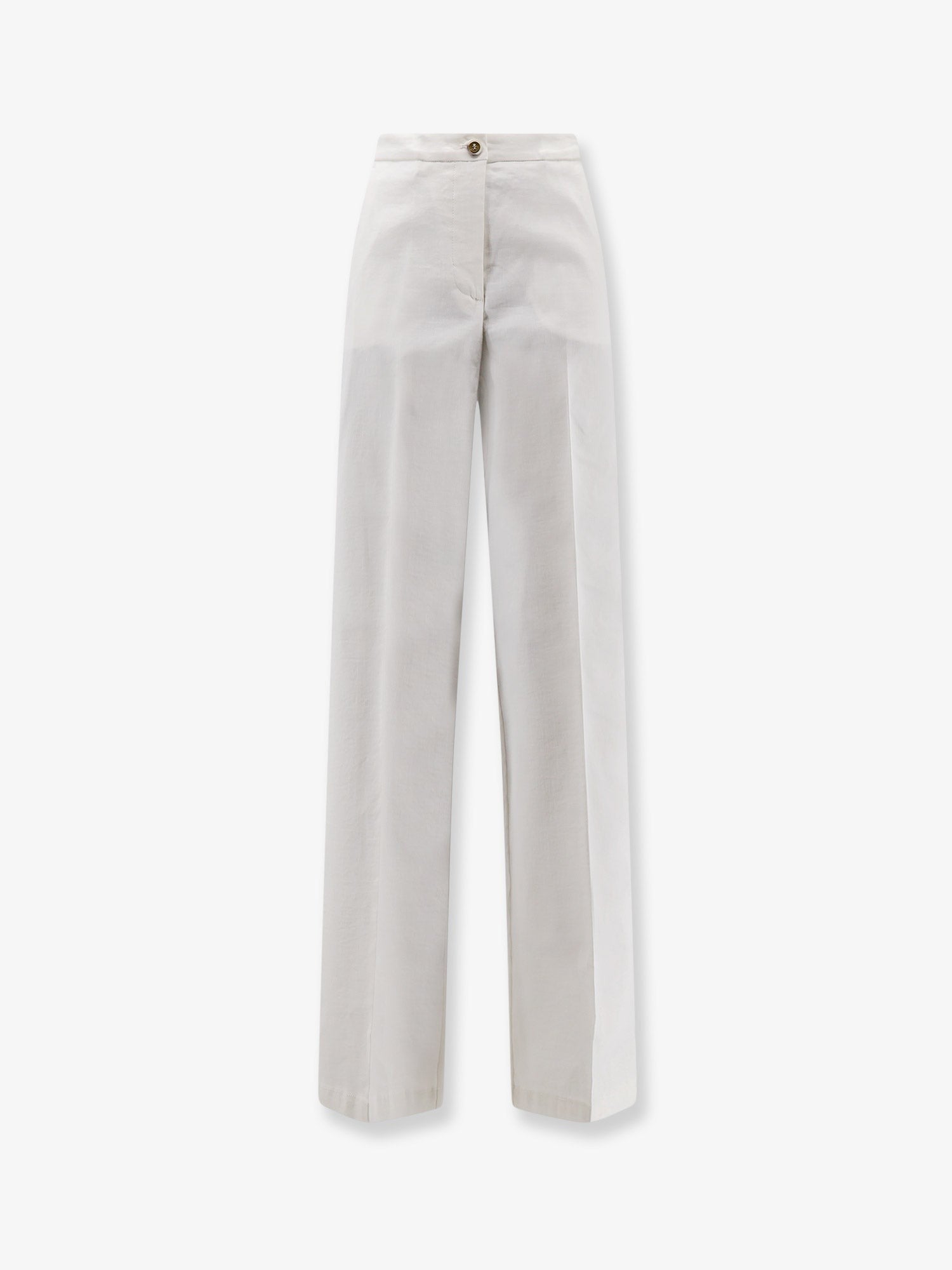 Pinko Women's Jacopone Linen and Viscose Trousers White