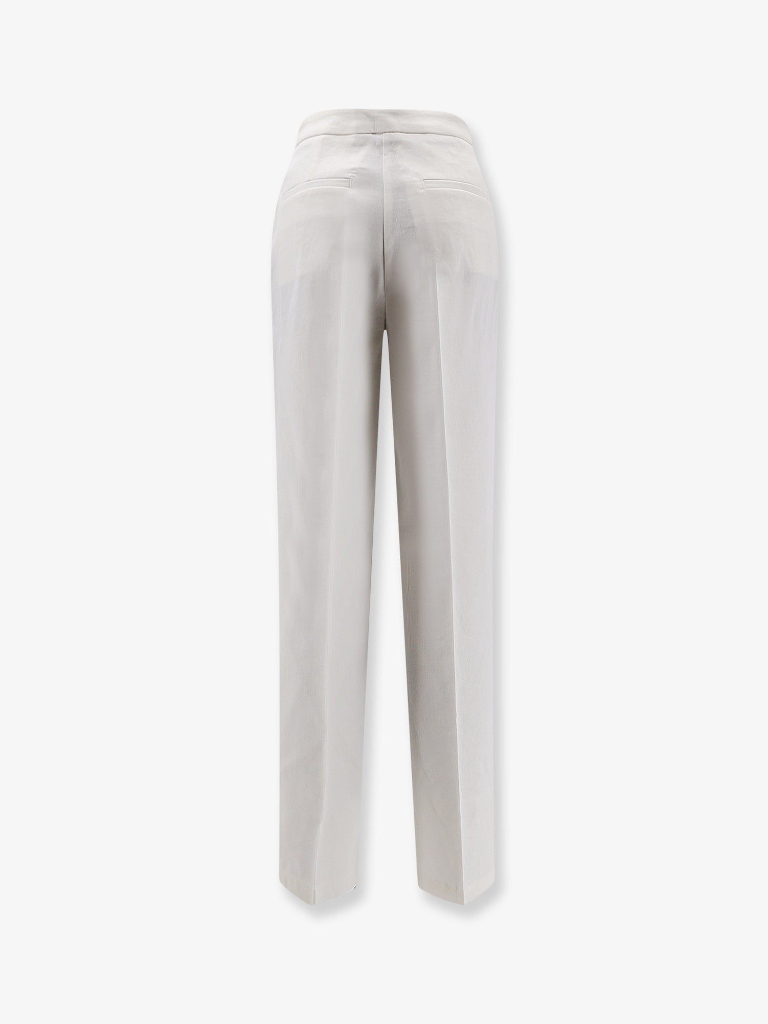 Pinko Women's Jacopone Linen and Viscose Trousers White